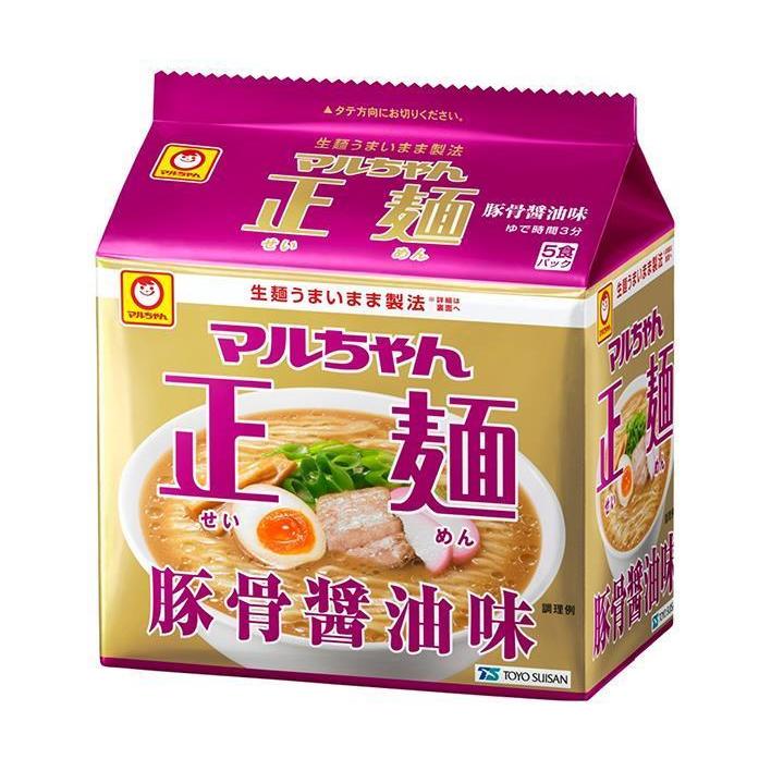 東洋水産 マルちゃん正麺 豚骨醤油味 101g x 5食パック