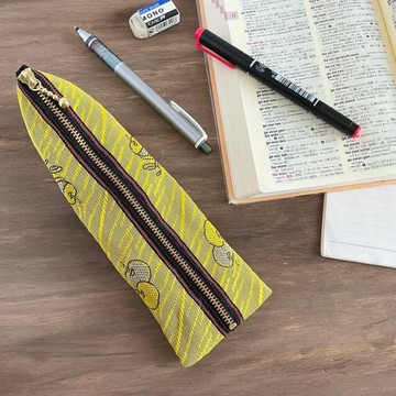 【去皮蘋果】畳緣 四面體筆袋 蘋果 安曇野 信州 黃色