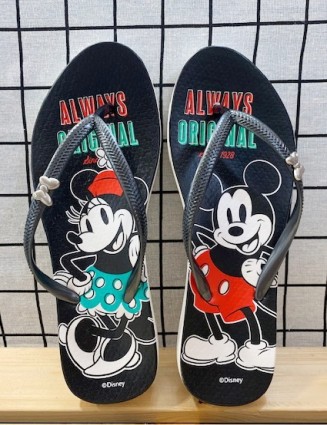 【震撼精品百貨】Micky Mouse_米奇/米妮~迪士尼米奇台灣製正版成人夾腳拖鞋-黑色(36~40號)#20160