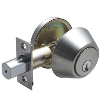 加安輔助鎖D261(60mm一般/卡巴鎖匙不銹鋼磨砂銀) 防盜鎖 適用鋁.硫化銅門 木門 大門 一般房門