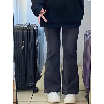 【吉野姐姐】150kg內可穿 胖mm大碼顯瘦彈力微喇牛仔褲 喇叭牛仔褲 高腰牛仔褲 大尺碼長褲 喇叭褲 牛仔褲 梨形神褲