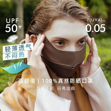 22姆米真絲防曬口罩100%桑蠶絲貓耳護眼角女醫美術后防紫外線