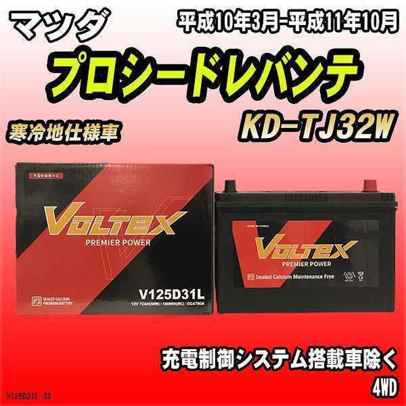 ブランド登録なし バッテリー VOLTEX マツダ プロシードレバンテ KD-TJ32W 平成10年3月-平成11年10月 V125D31L