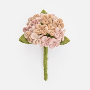 GRY&SIF羊毛氈擬真花插繡球花 粉
