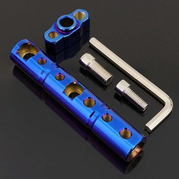 電動踏板車後視鏡座 LED燈手機支架支撐橫桿 改裝支架 摩托車機車燒鈦改裝件 多功能擴展桿 擴展支架