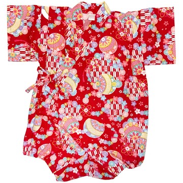 akachan honpo - 甚平包屁衣-手鞠-紅色