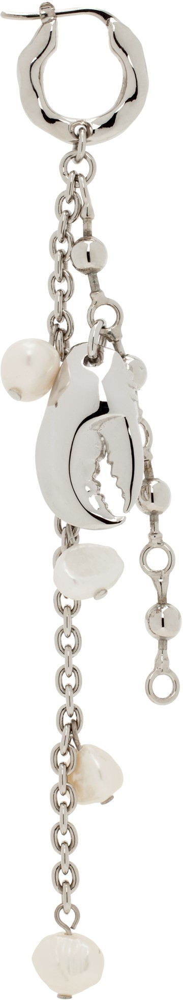 Acne Studios 单只银色 Claw Charm 耳坠