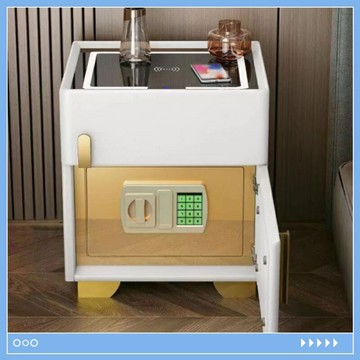 免運 智能床頭櫃智能 保險柜一體 充電雙排插多功能網紅保險箱2023新款