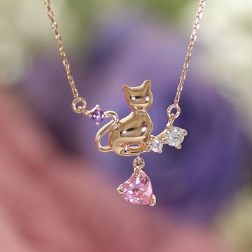 DeVarier yg801-ame 二月生日禮物紫水晶生日石天然石搖擺項鍊女士防過敏金包裝