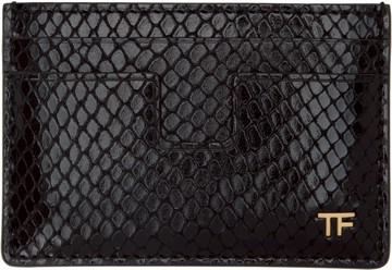 TOM FORD 黑色 Printed Python 卡包