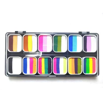 彩虹水溶性兒童面部彩繪顏料畫筆套裝多色彩繪膏萬圣支持一件代發【益三和】可開發票