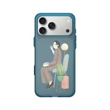 iPhone 17 Pro Max Clear (相機按鈕) 夜幕藍 - 欣蒂小姐 Miss Cyndi - 女子畫家