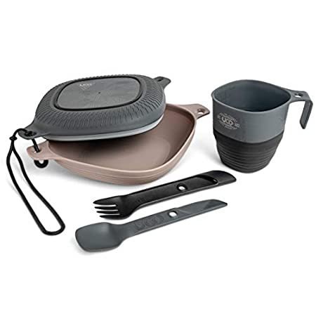 UCO 6-Piece Camping Mess Kit with Bowl, Plate, Camp Cup, and Switch Spork U