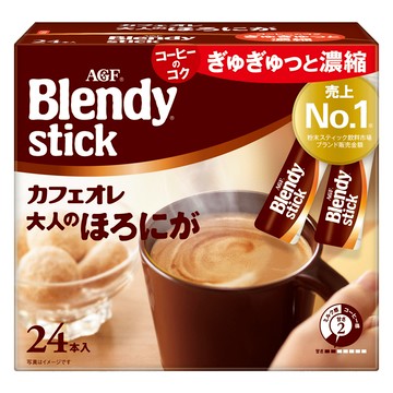 AGF Blendy 大人系微苦咖啡歐雷風味即溶飲品 深煎  7.5g  24條  1盒