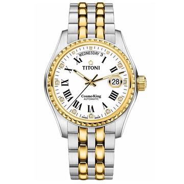 TITONI 梅花錶 宇宙系列 鋯石時標 機械腕錶 40mm / 797SY-019
