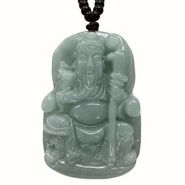 關公玉墜 天然緬甸玉  綠色