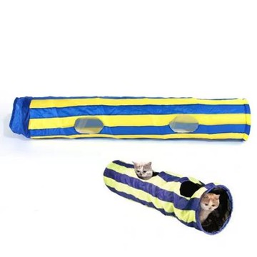 熱賣 新款寵物貓玩具可折疊滌綸布貓隧道四帳篷貓玩具通道 貓鉆桶