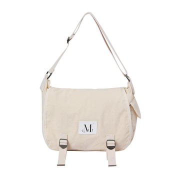 韓國 MUCENT REKE DOUBLE BUCKLE CROSS BAG 雙扣環多用斜背包 象牙白 IVORY