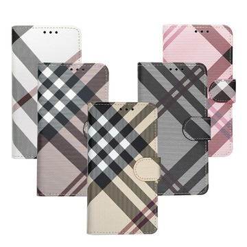 Aguchi Samsung Galaxy S24 Ultra (精品版) 英倫格紋氣質手機皮套 側掀磁扣高度防護 獨家限量發行