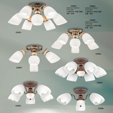 古典半吸頂燈 B77-39-23801 23802 23803 23804 23805 23806