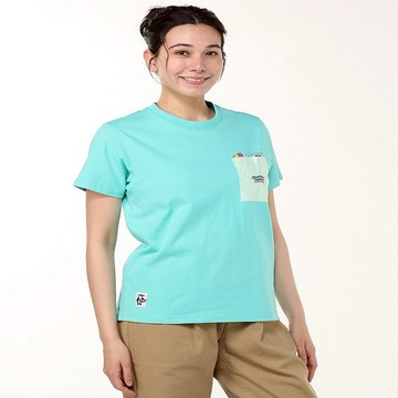 CHUMS 女Chumleys Market Pocket T-Shirt短袖上衣 薄荷綠-CH112517M062