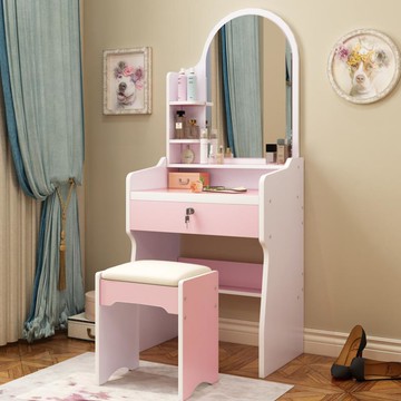梳妝臺輕奢高級感高端大氣少女心迷你臥室簡約現代梳妝柜