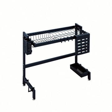 【Y HOUSE】廚房水槽架-65cm款 碗架瀝水架 碗碟架 瀝水籃 廚房收納架-單層黑色