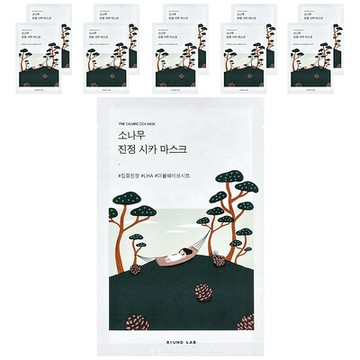 Round Lab, 松樹舒緩積雪草美容面膜，10 片，（27 毫升）