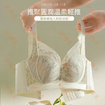 【臺灣出貨👙】輕奢聚攏調整型收副乳文胸罩性感蕾絲小胸聚攏上託有型內衣女【伊娜美】