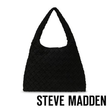 STEVE MADDEN-素面磁釦編織托特包 BRHIANON-黑色