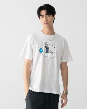 God bless you神與地球短TEE (白色)