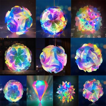 新款馬年燈籠創意兒童手提發光燈籠手工diy制作花燈新年裝飾燈籠