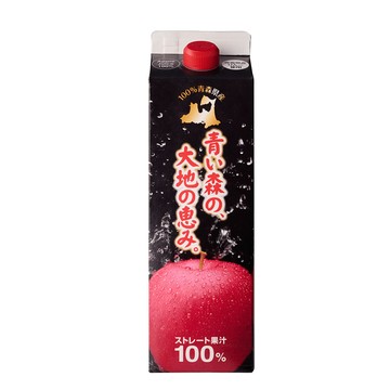青森 大地的恩惠 日本青森蘋果汁1000mlx三瓶