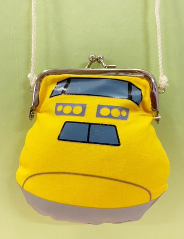 【震撼精品百貨】Shin Kan Sen 新幹線~三麗鷗新幹線珠扣零錢包附繩-黃#79202