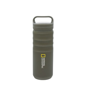 【National Geographic國家地理】提把不鏽鋼保溫水壺(540ml)探險綠