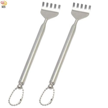 月陽超值2入鏈條款筆型不鏽鋼伸縮不求人捉背器抓癢棒抓背耙子(CH50X2)