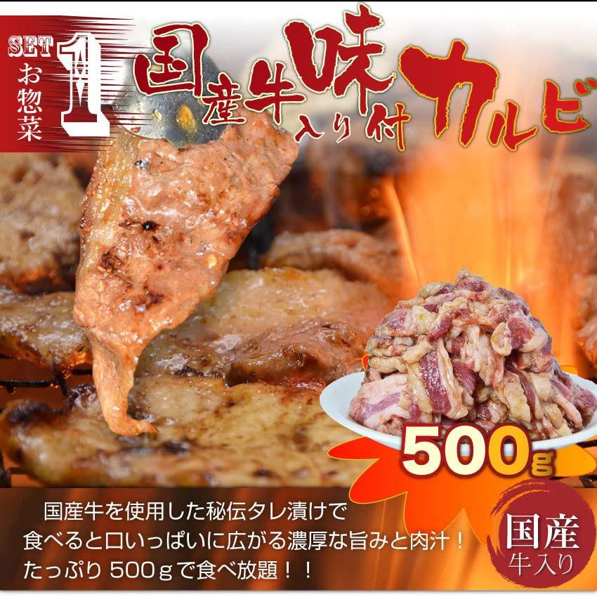 しゃぶまる カルビ焼肉セット 5種盛り カルビ三昧 (合計1.45kg)