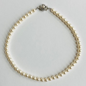 貝珍珠正式項鍊 / 直徑約7mm，全長約41cm / 米白色 / R / 日本製造