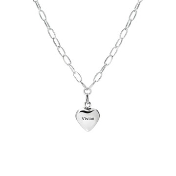 [純銀] 客製化愛心項鍊 / 3款 / Customized Love Necklace