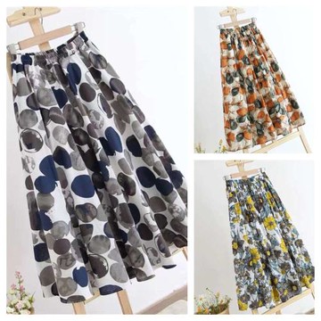 SCL 中大服飾 花裙三件組 中大服飾印花中長裙組