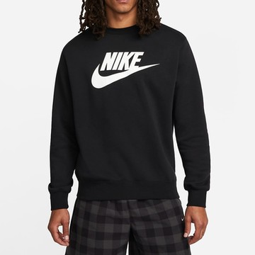 NIKE AS M NSW CLUB BB CREW GX 男長袖上衣-黑-DQ4913010