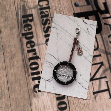 搖滾樂團II丨禮物 Handmade 手作 捕夢網 包包吊飾 鑰匙扣-酷黑