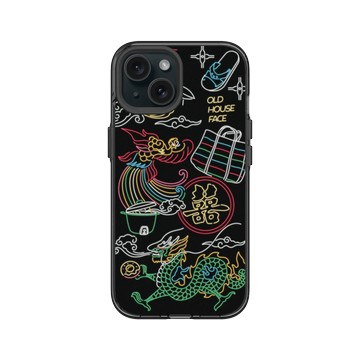 iPhone 15 Clear 酷墨灰 - 老屋顏 Old House Face - 台灣霓虹