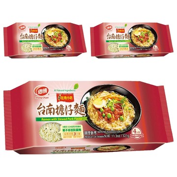 鄉傳 台南擔仔麵 非油炸麵體  321g  3包