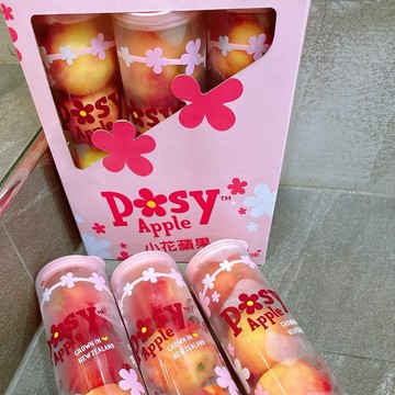 【帕查嬤嬤】🇳🇿紐西蘭 空運posy小花 有機水蜜桃 蘋果 大顆三管🍎｜ 紐西蘭蘋果禮盒