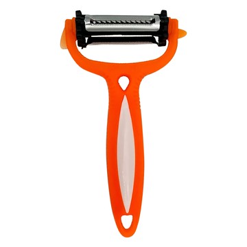 鋼心蔬果削皮器 聚丙烯材質 中國產  橘色  3支