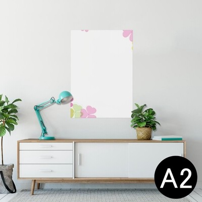 ポスター ウォールステッカー シール式 420×594mm A2 写真 壁 インテリア おしゃれ wall sticker poster フラワー　カラフル　花 009318