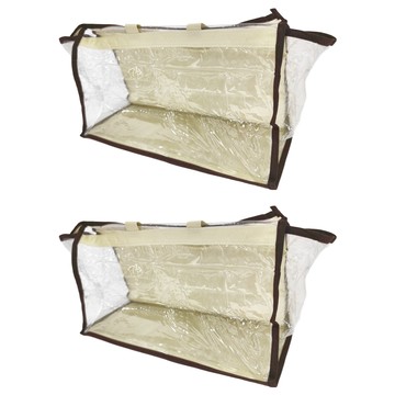 透明包包防塵收納袋 無紡布+PVC  M  2個  1個