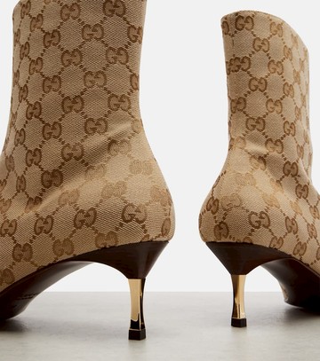 Gucci Bombshell 55 GG Canvas ankle boots