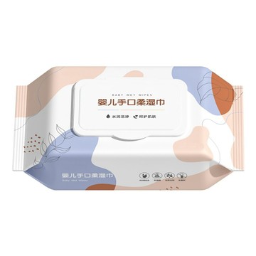一般型 帶蓋嬰兒手口純水濕紙巾 60抽X10包組 純水濕巾/濕紙巾/柔膚濕紙巾